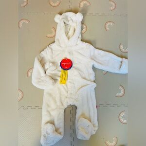 Magnetic Me Cozy Fleece White Bear Onesie